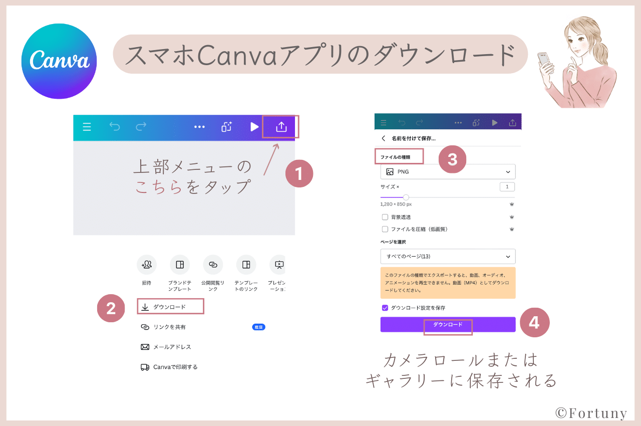 Canvaアプリのダウンロード方法